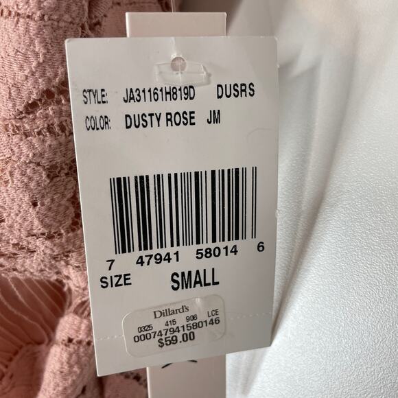 Xtraordinary Lace Shift Mini Dress Tassels Blush Pink Small NWT - Picture 10 of 10